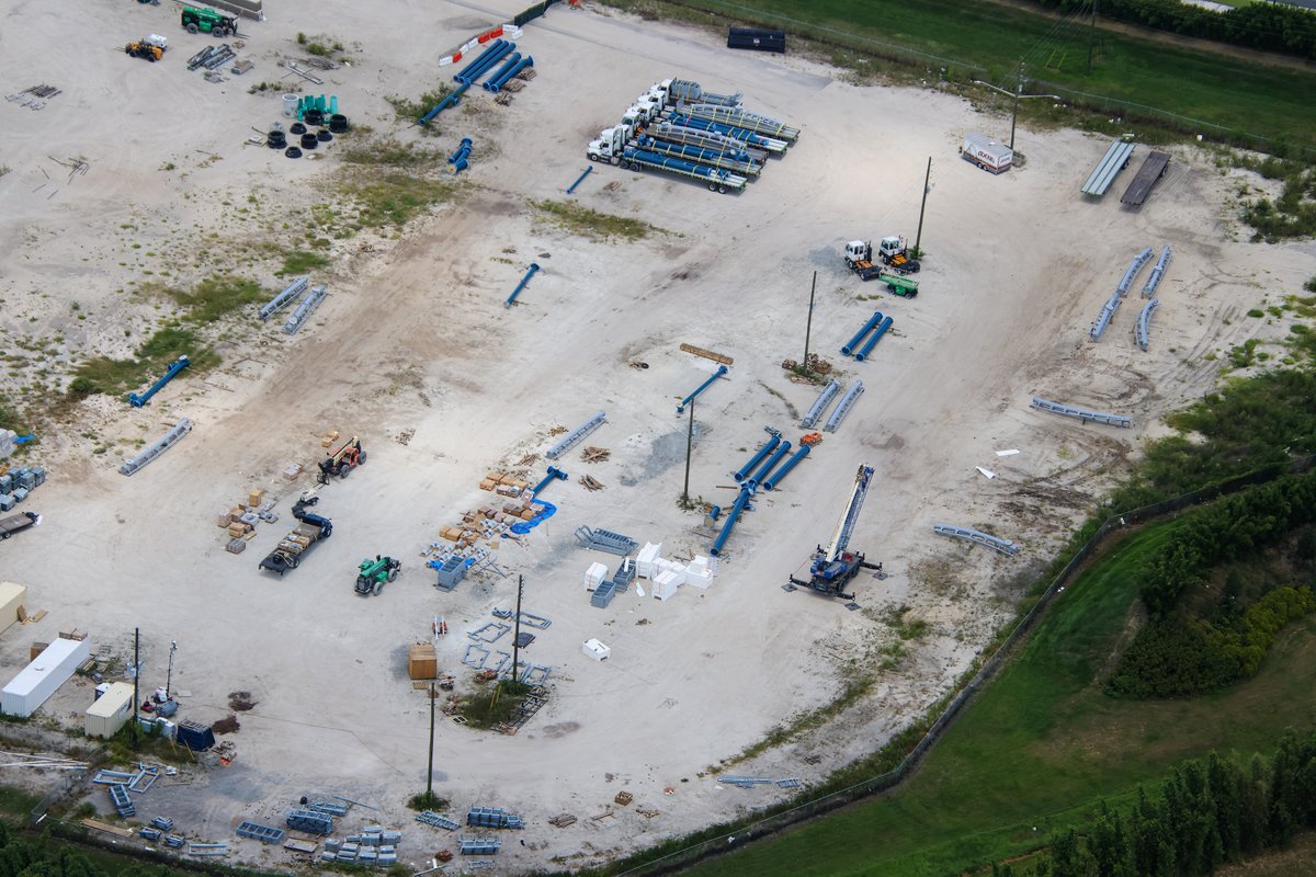 bioreconstruct's tweet photo. Aerial photos of the remaining track and components staged for the assembly of Fast &amp; Furious Hollywood Drift. https://t.co/RlN2E0kuyw