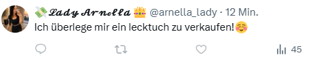 Maa85486's tweet photo. @arnella_lady Ein Lecktuch von der Bumsmaus Arnella – Prestige-Edition inklusive „Geldnot?“-Ausrede. Schön, wie du die Gesundheit deiner Kleingeld-Sklaven auf’s Spiel setzt. Klasse Strategie. 
Höheres Niveau von ihr? Fehlanzeige. Mehr Schein als Substanz. https://t.co/1rvxg3ElLo