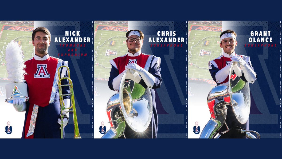prideofarizona's tweet photo. Meet the 2026 Pride of Arizona Brass Section Leaders! 🎺🎶
These outstanding students earned the opportunity to lead their sections through hard work, commitment, and care, setting the standard for excellence on and off the field.
#prideofarizona #brass #studentstaff https://t.co/GslsduzdJN