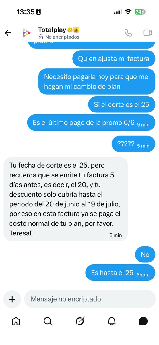 anhouska's tweet photo. @RicardoBSalinas @SergioSarmiento @Reforma @totalplaymx @RomoKuri Ósea mi corte es el 25 pero para la promo el 19 ya parecen @EPN https://t.co/qpb6YInyx3
