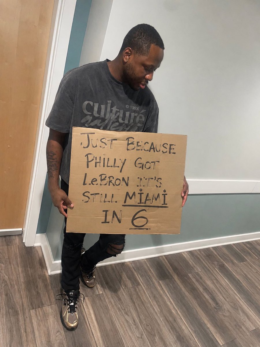 quaz30's tweet photo. Philly still got to meet us @MiamiHEAT  #fyp #nva #lebronjames https://t.co/S8MRFIwIp8