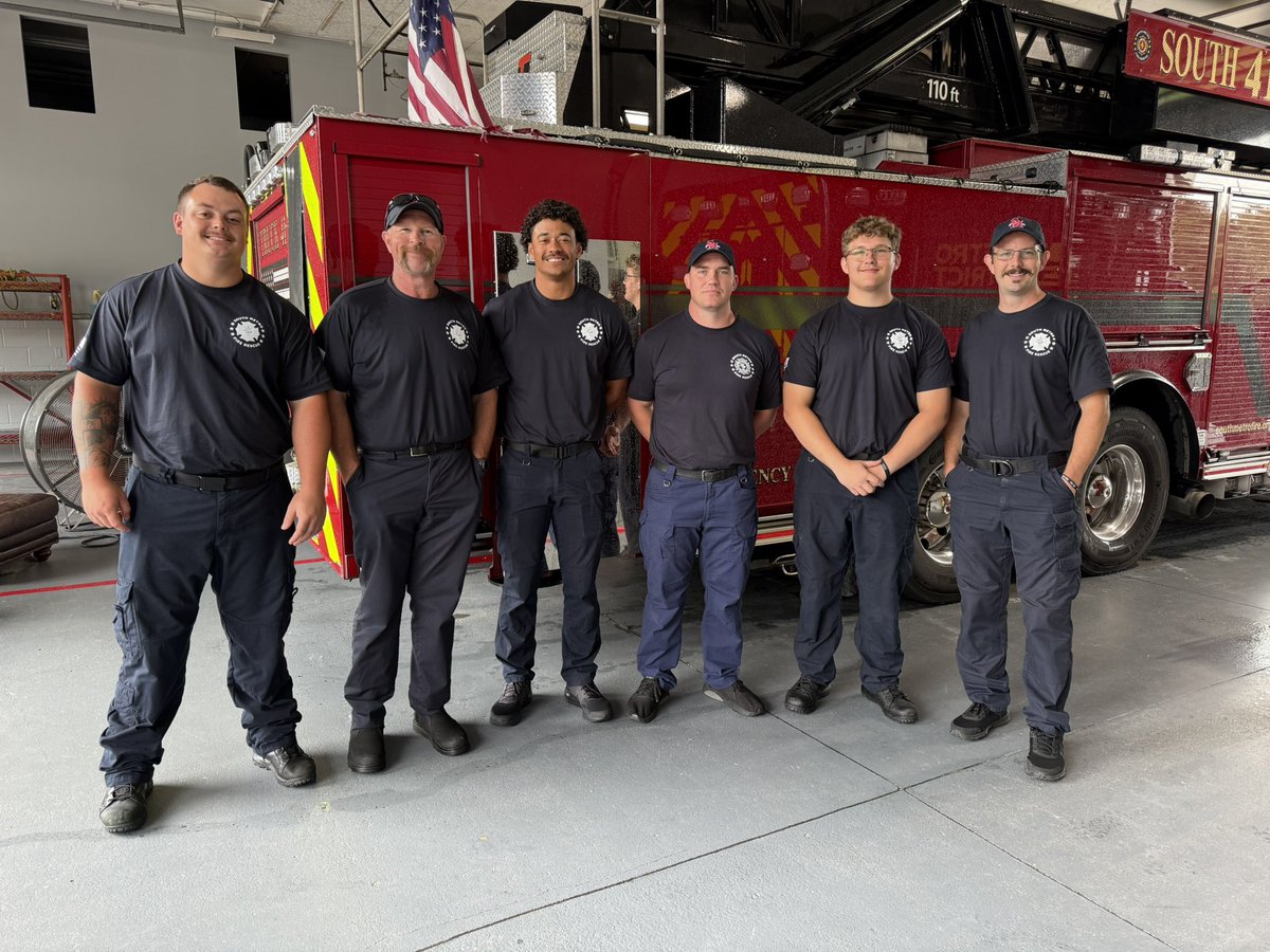 Bshift426's tweet photo. Today marks a couple milestones. First, we celebrate this group of new recruits completing their academy and joining the Fire district. Second, this recruit class signifies the Fire District increasing staffing and meeting NFPA standards thanks to support of our residents! https://t.co/JWXPlEaNMu