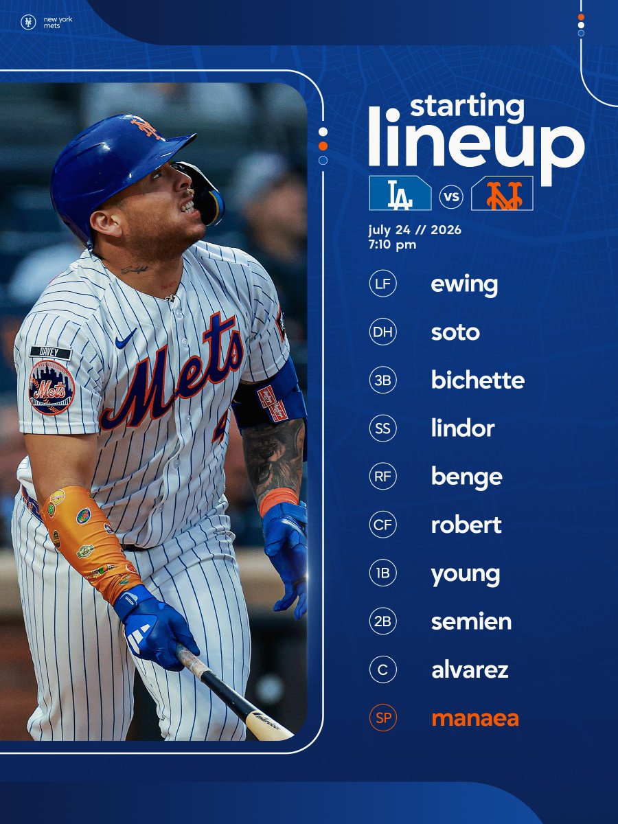 Mets's tweet photo. Tonight's starters ⚾️ #LGM https://t.co/TKDbYREeAt