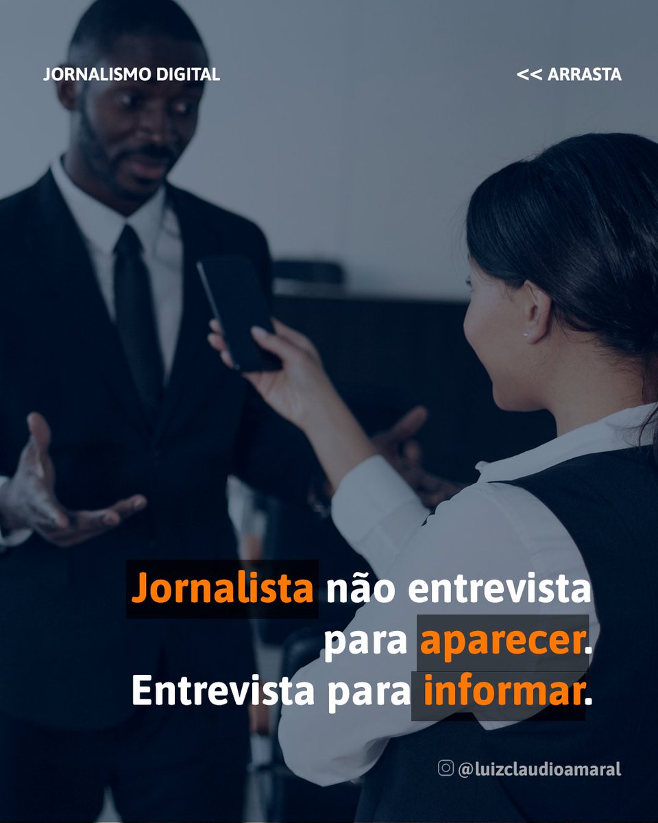 claudioamaral's tweet photo. Nem toda entrevista emocionante é uma boa entrevista.

A melhor pergunta nem sempre gera aplausos.

Mas quase sempre ajuda o público a entender melhor a história.

É sobre isso o novo carrossel.

[👉 https://t.co/joPyIYyGHa ] https://t.co/32pjzKYZ9p