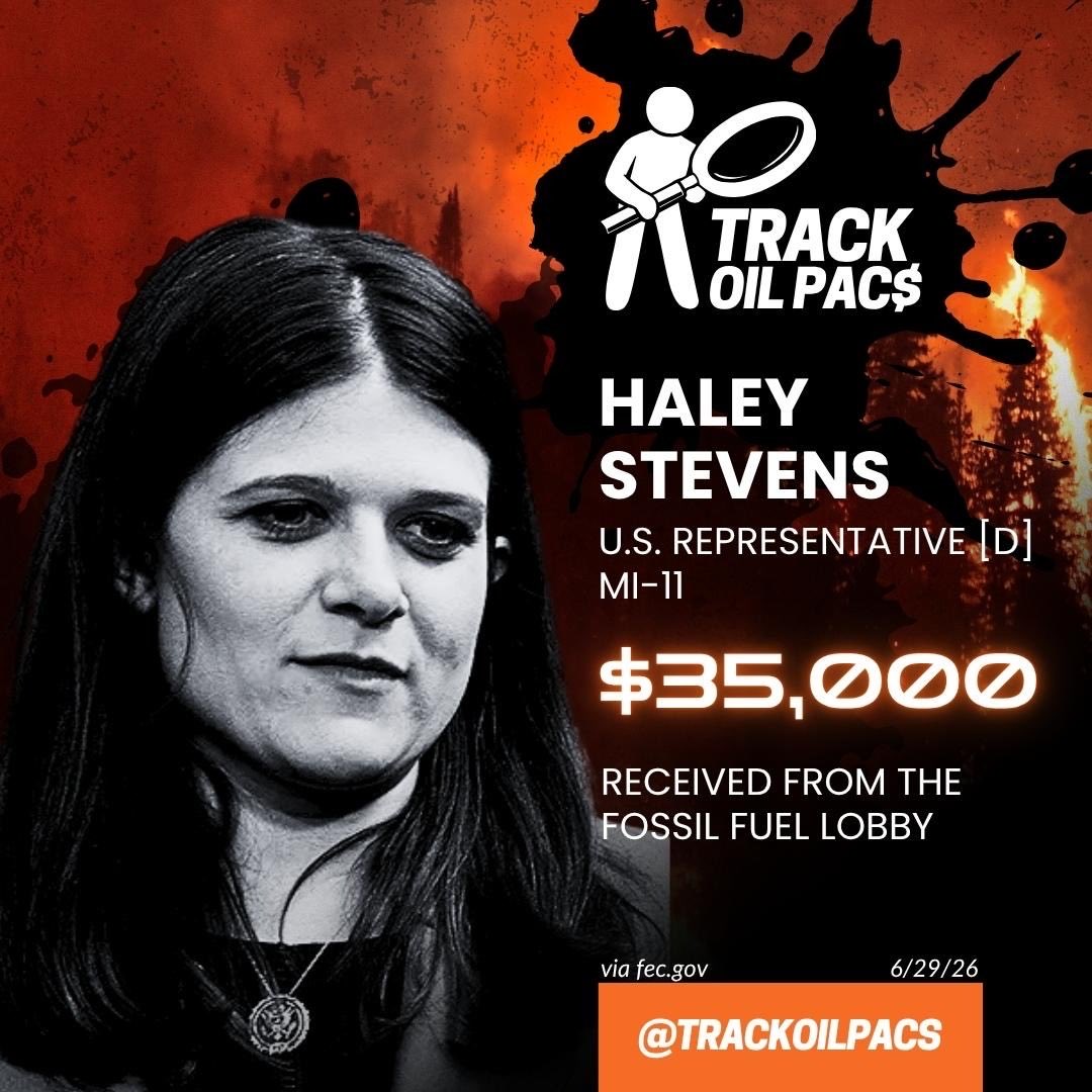 TrackOilPACs's tweet photo. .@GovWhitmer sold out Michigan communities when she welcomed Sam Altman to build his data center. She is doing the same again by endorsing @HaleyforMI, who accepted over $51 million in corporate PAC money.

Michigan needs a fighter for them in Congress, and that’s @AbdulElSayed. https://t.co/IZAIQxJLQ7