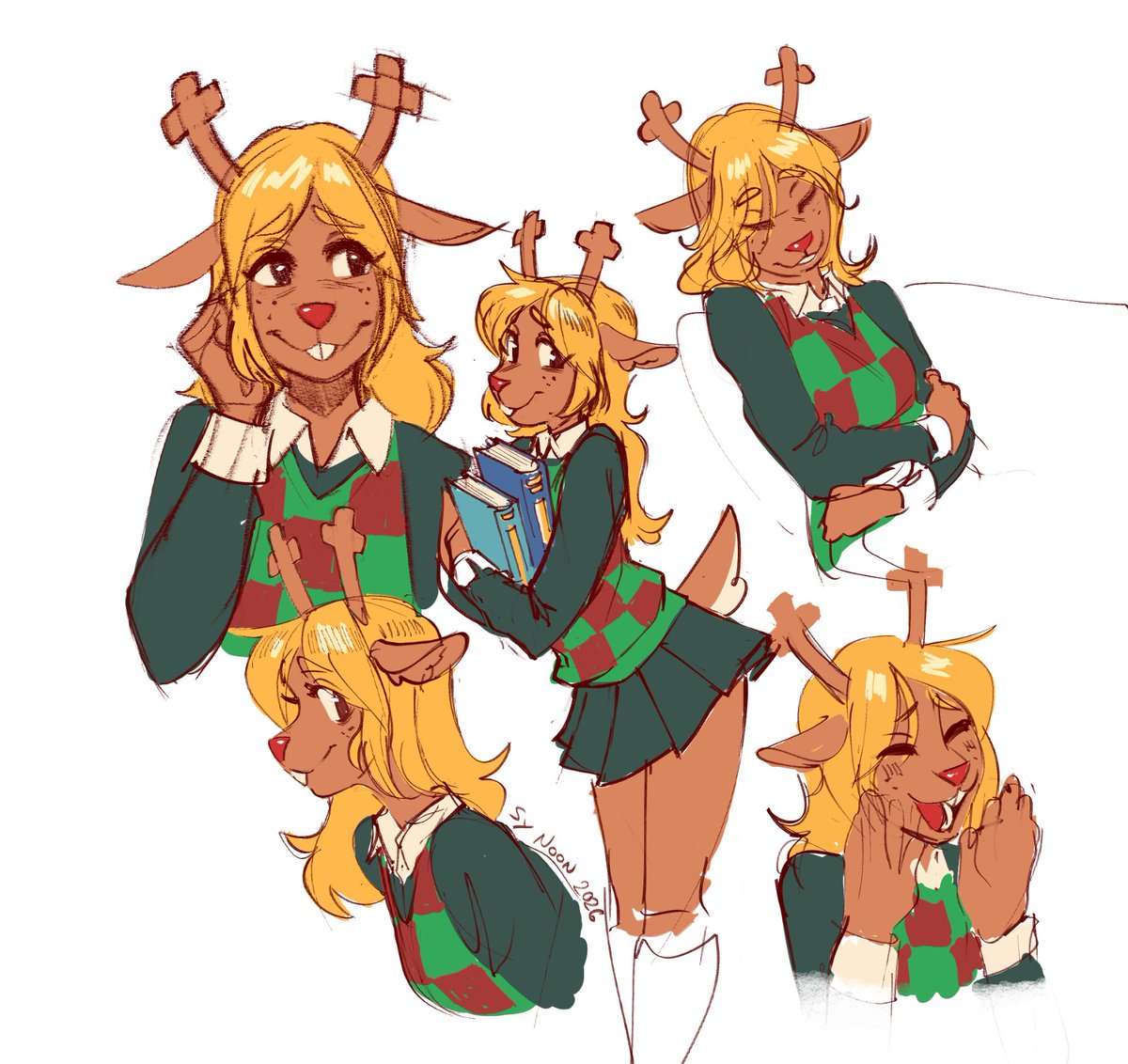 Sy_Noon's tweet photo. #deltarune more noelle sketches because I can. https://t.co/DwUXHABDBF