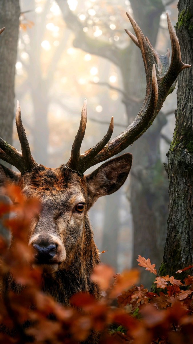 Serotonin_Dose's tweet photo. Crowned in fog and fallen leaves,
a king of the quiet woods.

Steady gaze, ancient grace…
autumn’s breath made flesh. 🦌🍂✨ https://t.co/V2wv4yCQNM
