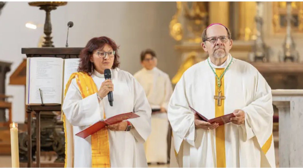 BreeSolstad's tweet photo. Fact: The SSPX directly violated the Pope’s orders when they consecrated bishops on July 1. They were excommunicated on July 2.

Fact: The German Bishop Wolfgang Bischof violated the Pope’s orders when he had a laywomen give the homily on July 22.

So where’s the excommunication? https://t.co/bqoaMla2nt