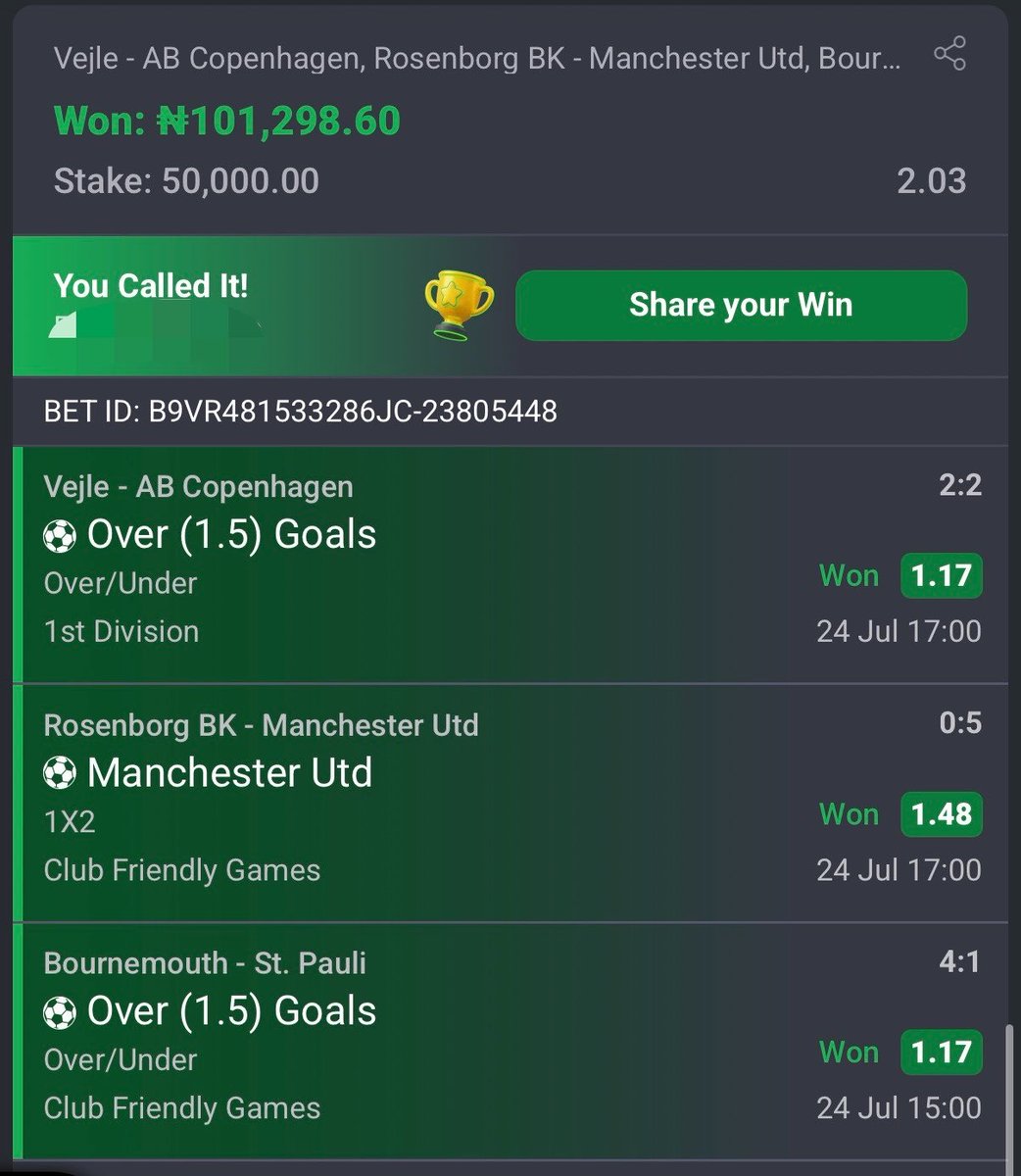 Firepunts's tweet photo. BOOOMMM💥💥💥

2 odds WON ON 🙏🏾@Bet9jaOfficial 

Congratulations if you played✅✅ ✅

Drop winning slips!!!!!

Telegram channel :https://t.co/nYTMUWN6U9

Let’s go!!!!!!

#Bet9jaCode

@Mrbankstips @CHIZZY_BB @Davidbanksz https://t.co/ANQ4SlmmuF