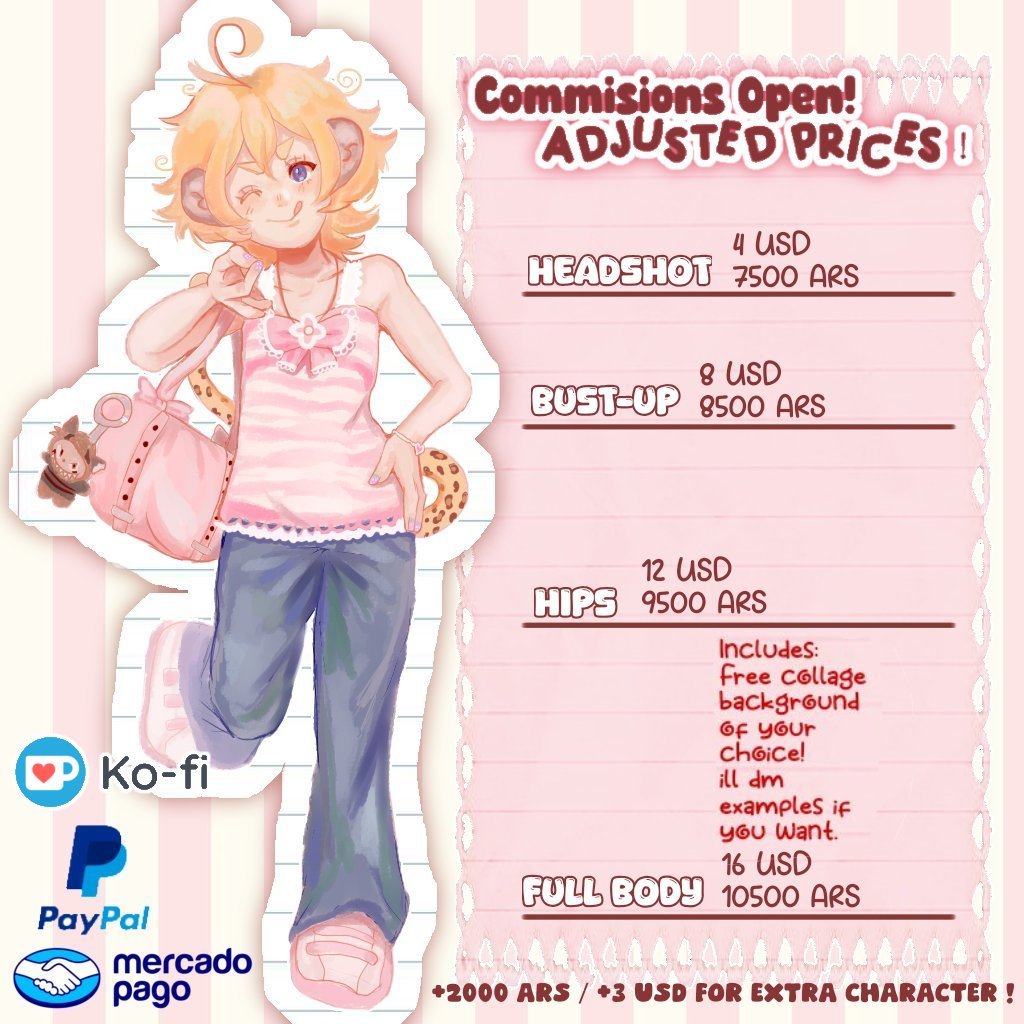 mysweetrom's tweet photo. 🍓 COMISIONES ABIERTAS! (Mercado Pago, PayPal y Ko-fi) 

 En la siguiente carrd tengo toda la información que necesitas saber antes de comisionarme (link de pedido, TyC, estilos y precios), te recomiendo echarle un vistazo!
https://t.co/bCfhDjjcWG 

#commissionsopen #comisiones https://t.co/5JiClfv7Gq