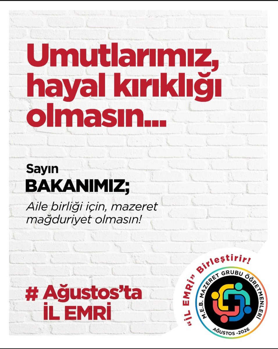 AykutGURSOY91's tweet photo. Sayın Bakanım @Yusuf__Tekin,

Ön başvurumuzu yaptık. Emeklerimizin karşılığını alarak ailelerimize kavuşmayı umut ediyoruz. Desteklerinizi saygıyla bekliyoruz.

@tcmeb #Ağustostailemri https://t.co/Fwmy6SUv8P