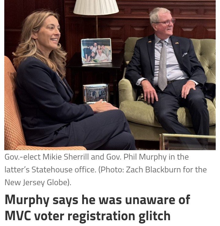 wakeupnj's tweet photo. Sure ya didn't Murphy, don't forget, he was the one who signed the bills for illegals to get Driver's licenses and automatic voter registration for DLs

These people are full of 💩 https://t.co/cko28YZNm0