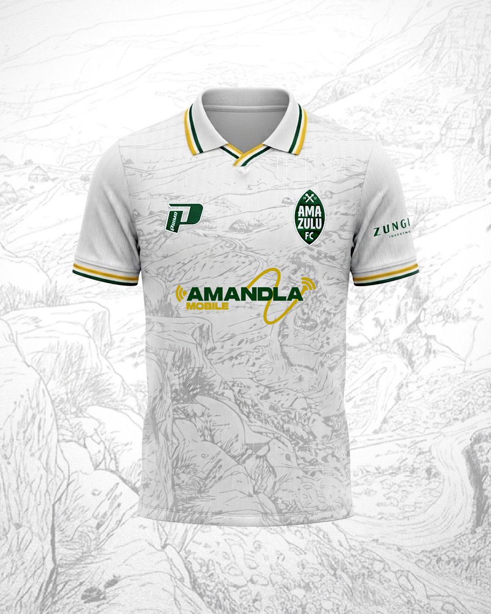 AmaZuluFootball's tweet photo. 'The Enduring Land.' KwaZulu-Natal's landscape, hand-illustrated and worn with pride wherever we travel.
#AmaZuluFC #AwayKit2027 #Primosport https://t.co/YgzymGiw2c