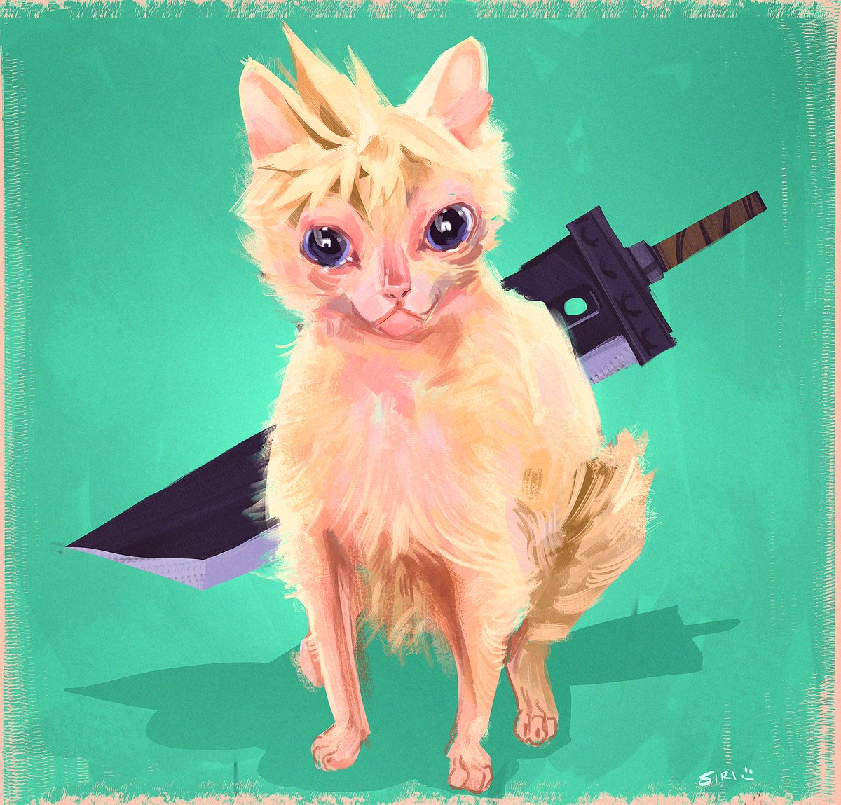 SiriSketchbook's tweet photo. I've hired this thing to stare at you

(warmupcooldown I'm so sorry he's so scary but Cloud looks like that cat to me) https://t.co/BWv1L3EJPW
