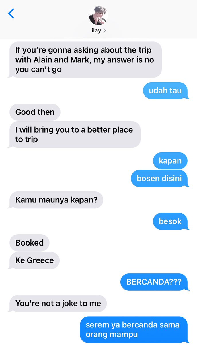 weirdosanzu's tweet photo. kamus bahasa ilay isinya cuma gak, no, gak boleh, no https://t.co/B0PFKSp9Oy