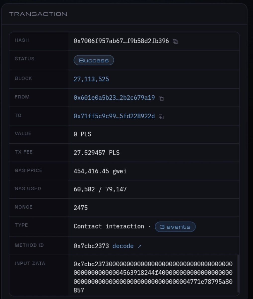 Pulsestrategy's tweet photo. Updated PulseVerify to show what interaction was performed when looking at a transaction.

New hash https://t.co/W5Ds6EtHSB