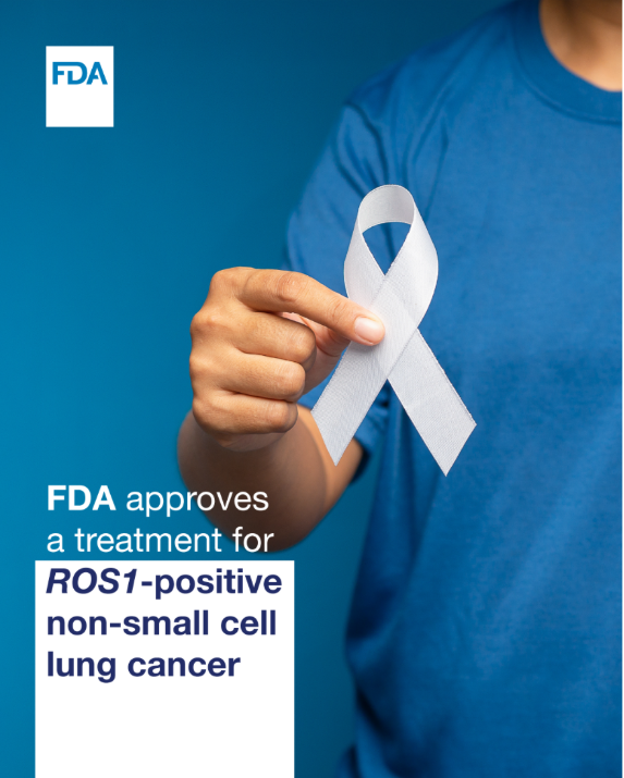 FDADrugs's tweet photo. NEWS: @US_FDA approves a treatment for ROS1-positive non-small cell lung cancer.
https://t.co/yaGzleI3z3 https://t.co/61oidLkr5C