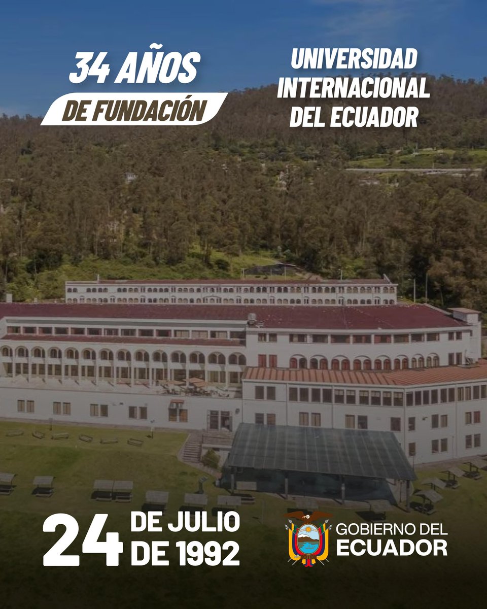 EduSuperiorEc's tweet photo. ¡Saludamos a la @UIDE en sus 34 años de fundación!

🎓 Desde Quito, esta institución se ha consolidado por su visión global, innovación educativa y compromiso con la formación.

¡Que continúen inspirando a nuevas generaciones y aportando al crecimiento tecnológico del país! 💡 https://t.co/Lx3RyVkB05