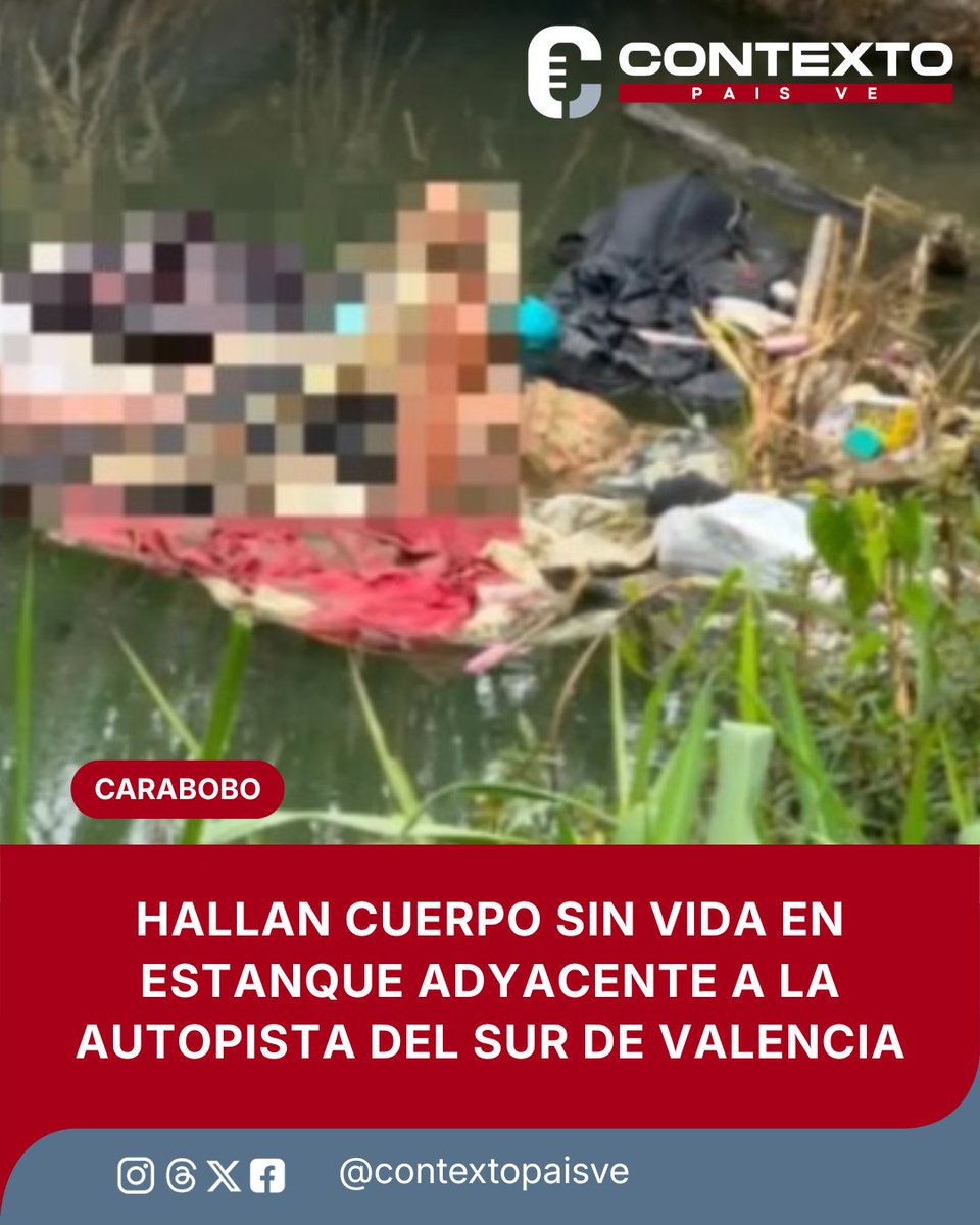 Contextopaisve's tweet photo. Autoridades policiales iniciaron las investigaciones tras el hallazgo de un cuerpo sin vida en un estanque ubicado cerca de la Autopista del Sur en Valencia. Efectivos de Protección Civil acudieron al lugar para la recuperación del cadáver. https://t.co/jtvQbh1zPm