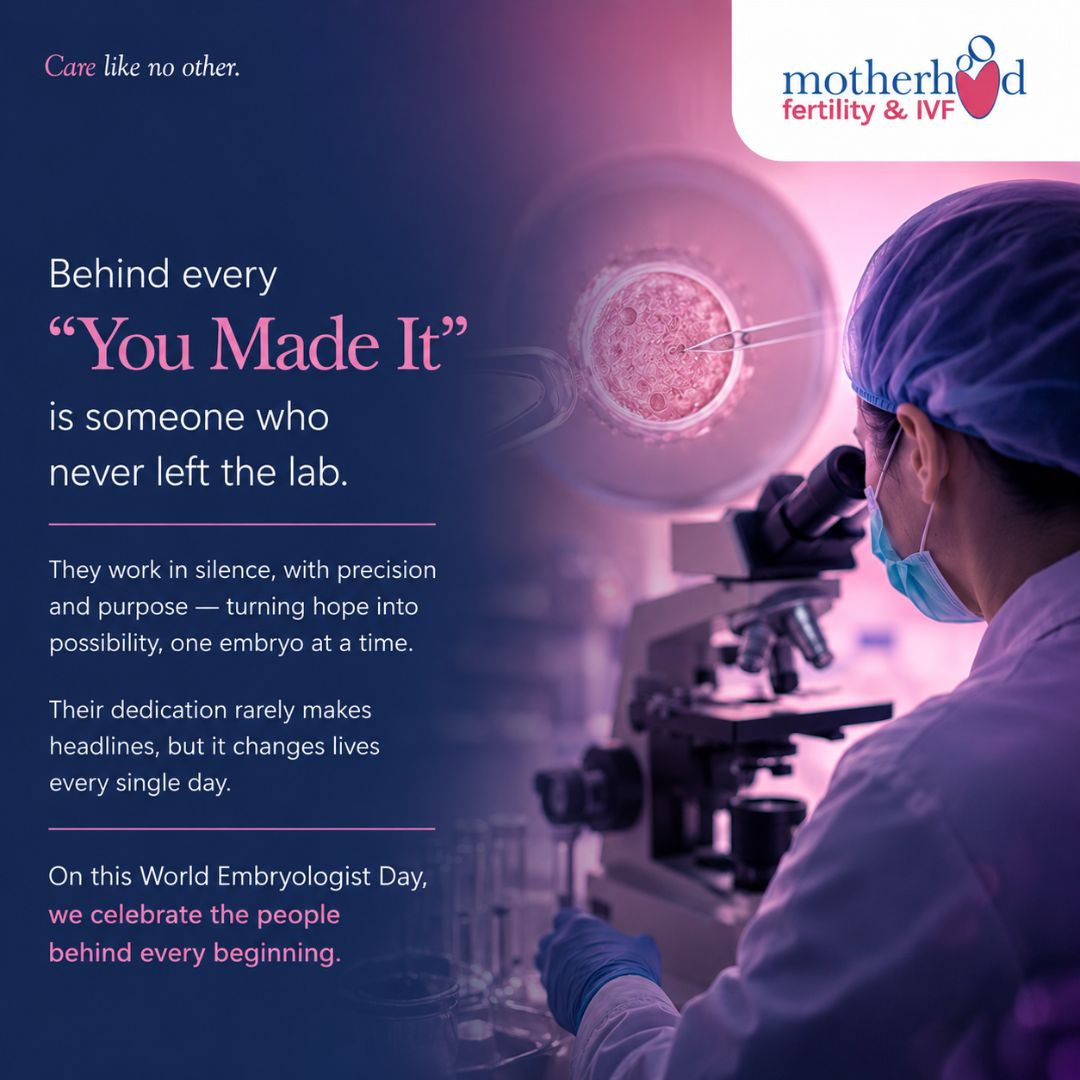 MotherhoodIVF's tweet photo. Every #YouMadeIt moment begins long before a family holds their baby.
This #WorldEmbryologistDay, we celebrate the embryologists whose precision, expertise, and dedication help turn hope into new beginnings.
Thank you for being a vital part of so many parenthood journeys. https://t.co/22ZN48cxj0