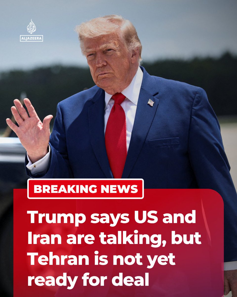 President Donald Trump has said that the US and Iran are in talks to negotiate an end to the war, but repeated that Tehran is not yet ready for a deal.