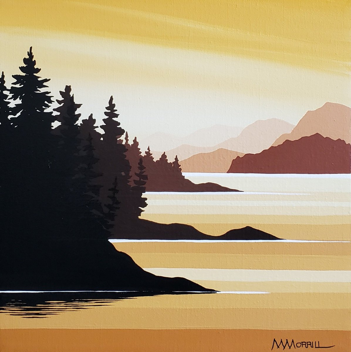 MMorrillArt's tweet photo. Golden Coast 
12x12 acrylic on canvas 
Available at The Gallery at Mattick's Farm in Victoria, BC https://t.co/6JWhgHm9G4