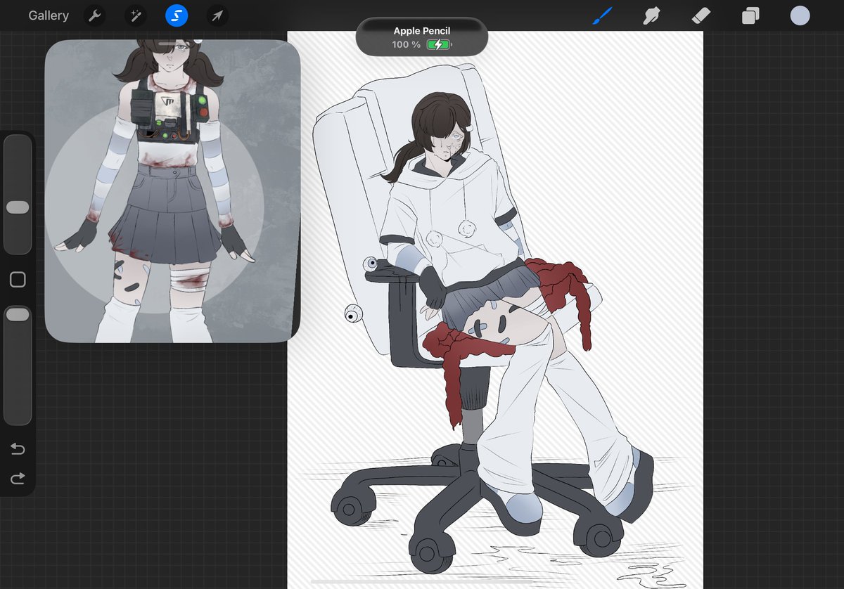 Avang0's tweet photo. Drawing Jody my OC off her reference sheet for the first time #outlast #outlasttrials #outlastoc https://t.co/5ZFTi0WlUv