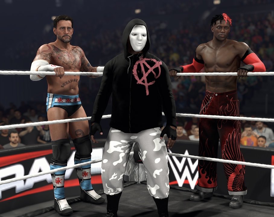 Finesse10000's tweet photo. 2K making the Order of Anarchy inspired me to make my favourite Anarky design #WWE2K26 https://t.co/kOKjEZz6uD