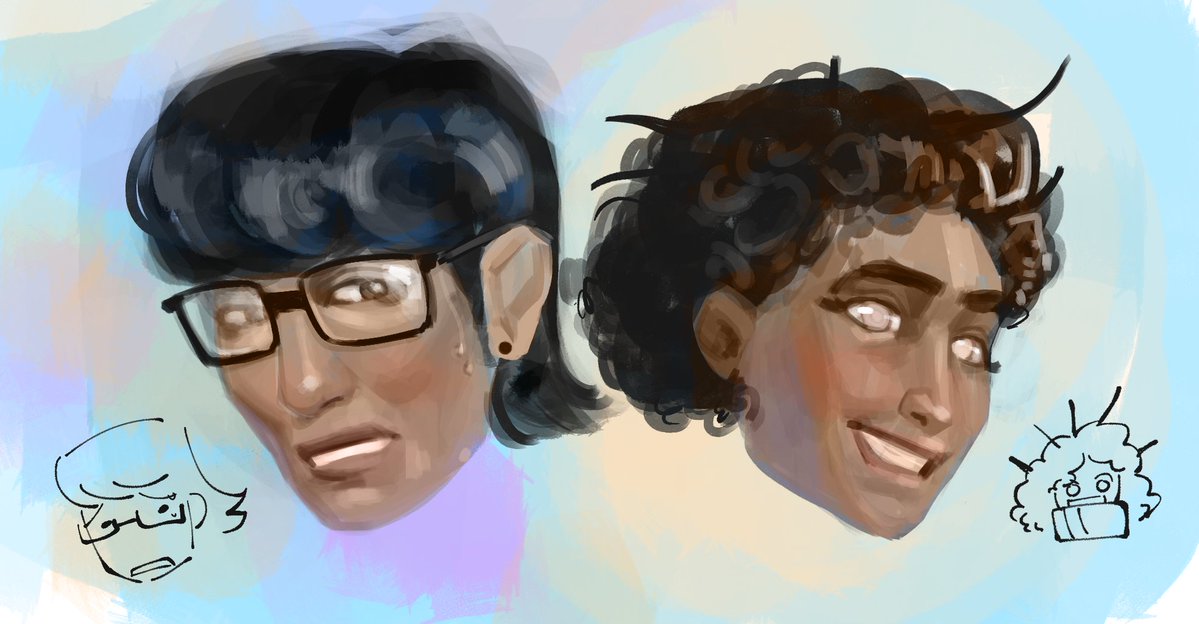 CastieArt's tweet photo. Very quick character portraits. I rarely draw them so I wanted to see what they'd look like in a different style :D https://t.co/8vPuTUkKqi