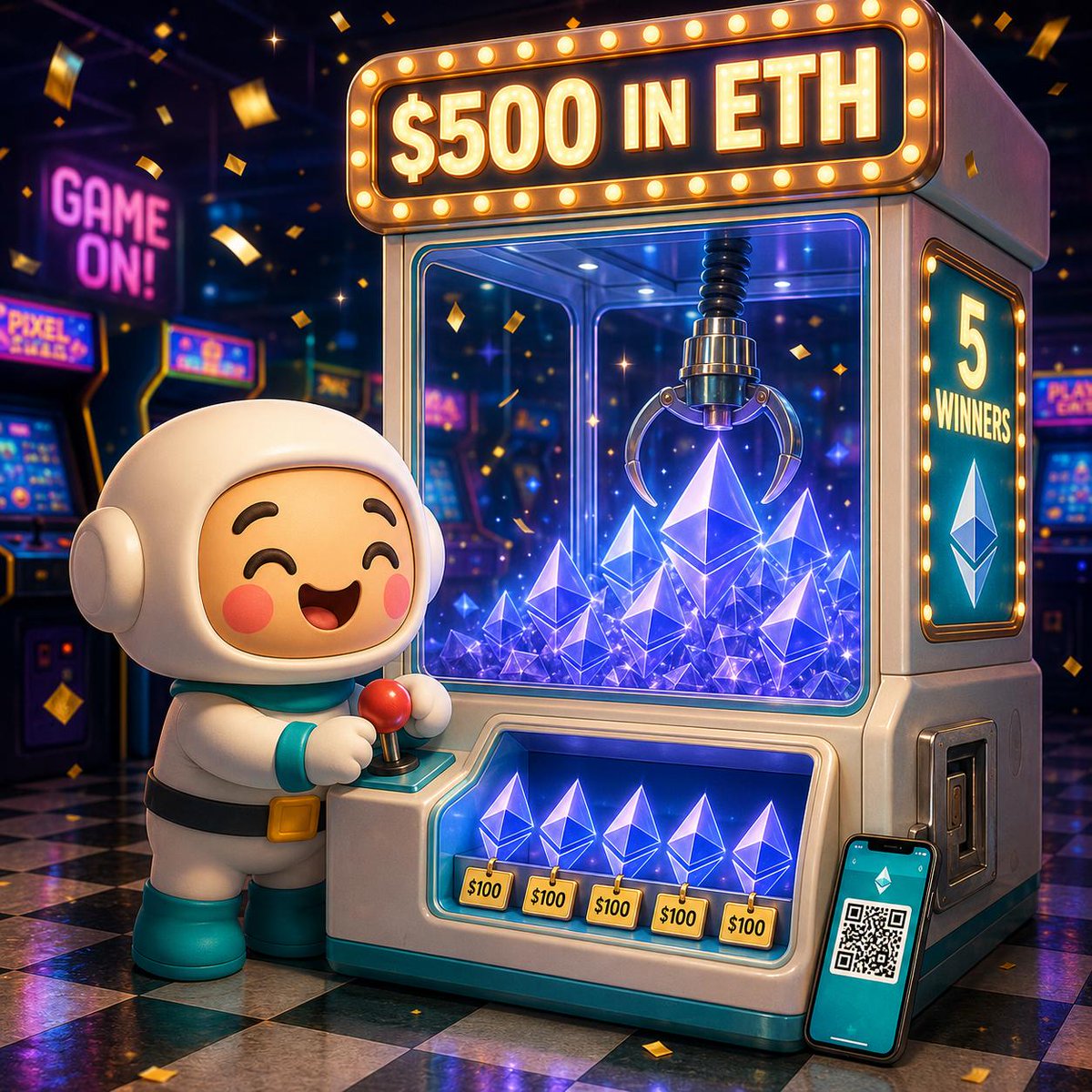 myetherwallet's tweet photo. We're giving away $500 in ETH 🫵🤑

❶ RT 🔁
❷ Tag 2 friends  🫂
❸ Share your MEW Portfolio QR code 📲 (get it here 👉 https://t.co/UBsjAgEBkb)

Five $100 winners will be picked on Thursday, July 30th.

btw, HODL a qualifying trade for 14 days and receive $10 USDC! ദ്ദി(ᵔᗜᵔ) https://t.co/nUtEpHjb4G