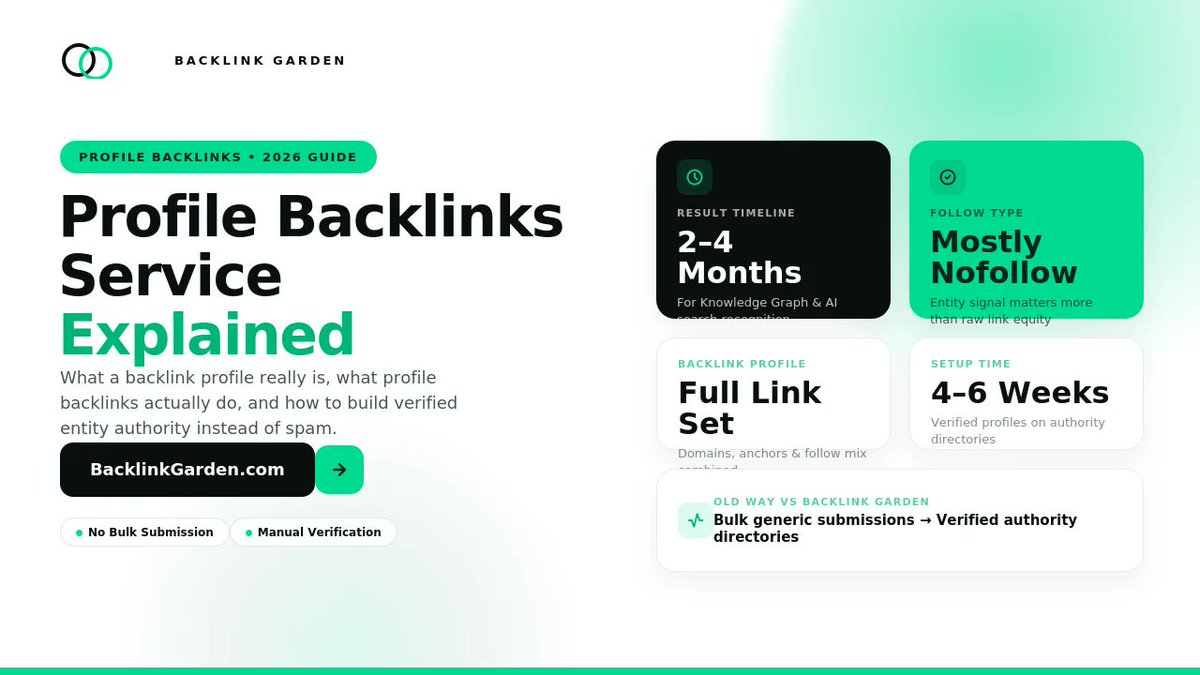 BacklinkGarden's tweet photo. Think profile backlinks don't matter? 🤔
A natural backlink profile isn't built with authority links alone. Quality profile backlinks help diversify your link profile and strengthen your SEO foundation.

🔗 https://t.co/Wa5WSGM3yg

#ProfileBacklinks #LinkBuilding #BacklinkGarden https://t.co/YkbypAsrXO
