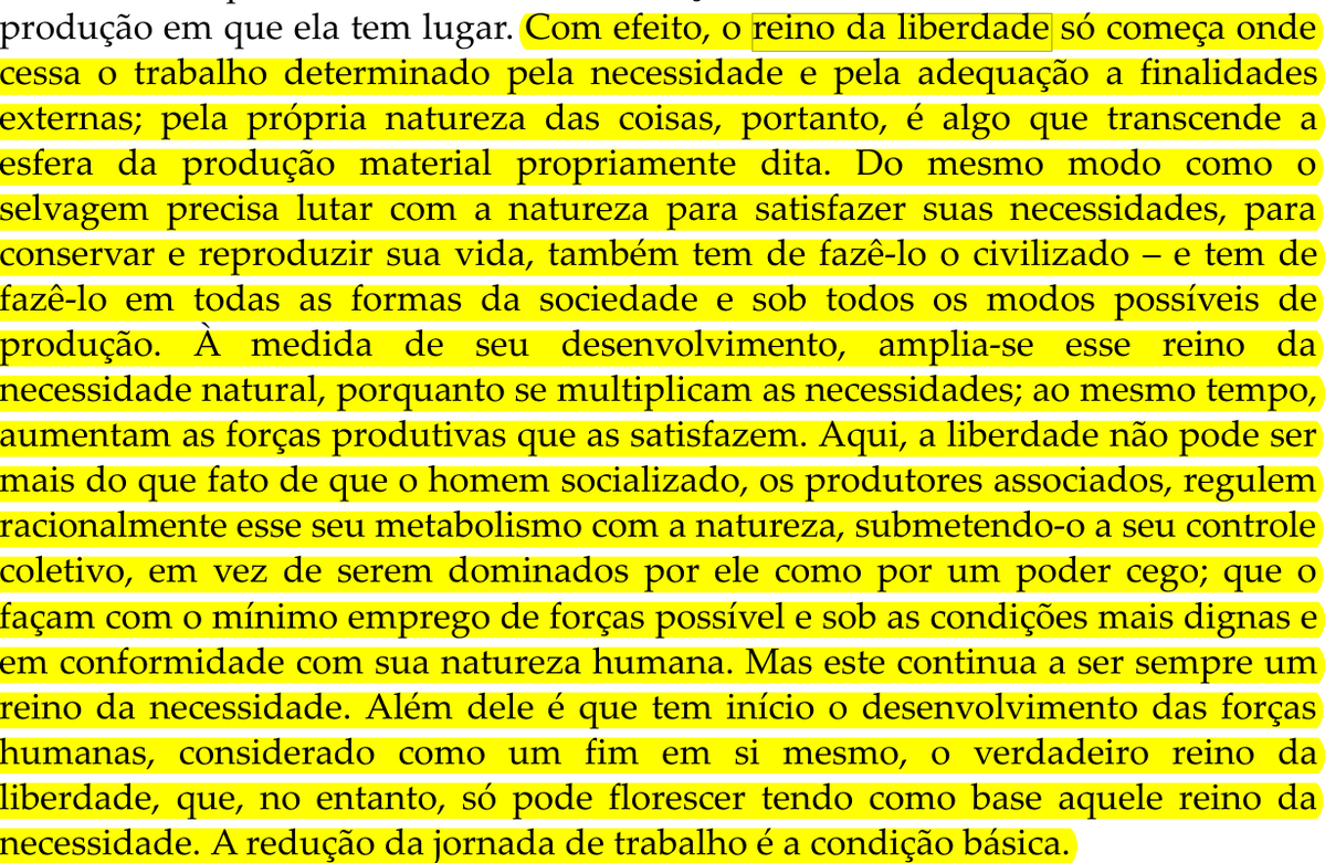 resultadogeral's tweet photo. Senhores, "a redução da jornada de trabalho é a condição básica". K. Marx, O capital, L III https://t.co/ckze6LEC9d