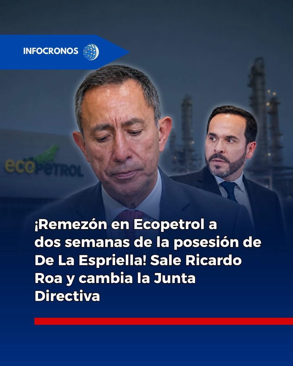 waldoalarconho1's tweet photo. El homosexual Ricardo Roa no sale de la presidencia de @ECOPETROL_SA por los escándalos de corrupción en esa entidad, sino porque saben que apenas asuma @ABDELAESPRIELLA lo iba a sacar como un perro y enviarlo a la cárcel por ladrón. La junta directiva se adelanta para evitarlo. https://t.co/EBdQIEsyek