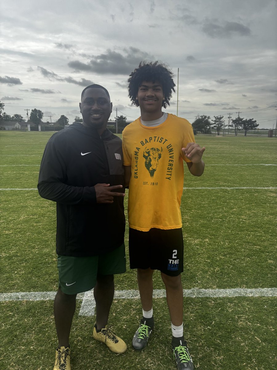 zaidingrate's tweet photo. #AGTG After a great camp and conversation with @Coach_Mashack I’m blessed to receive my 2nd offer from Oklahoma Baptist University ‼️@OBU_Football @TrePorter5 @1COACH_CARTER @JakeCorbin @CoachBradClark @PRCoachBrim @The1CoachSexton @Coach_RustyHall https://t.co/jHuVAFxJ7w