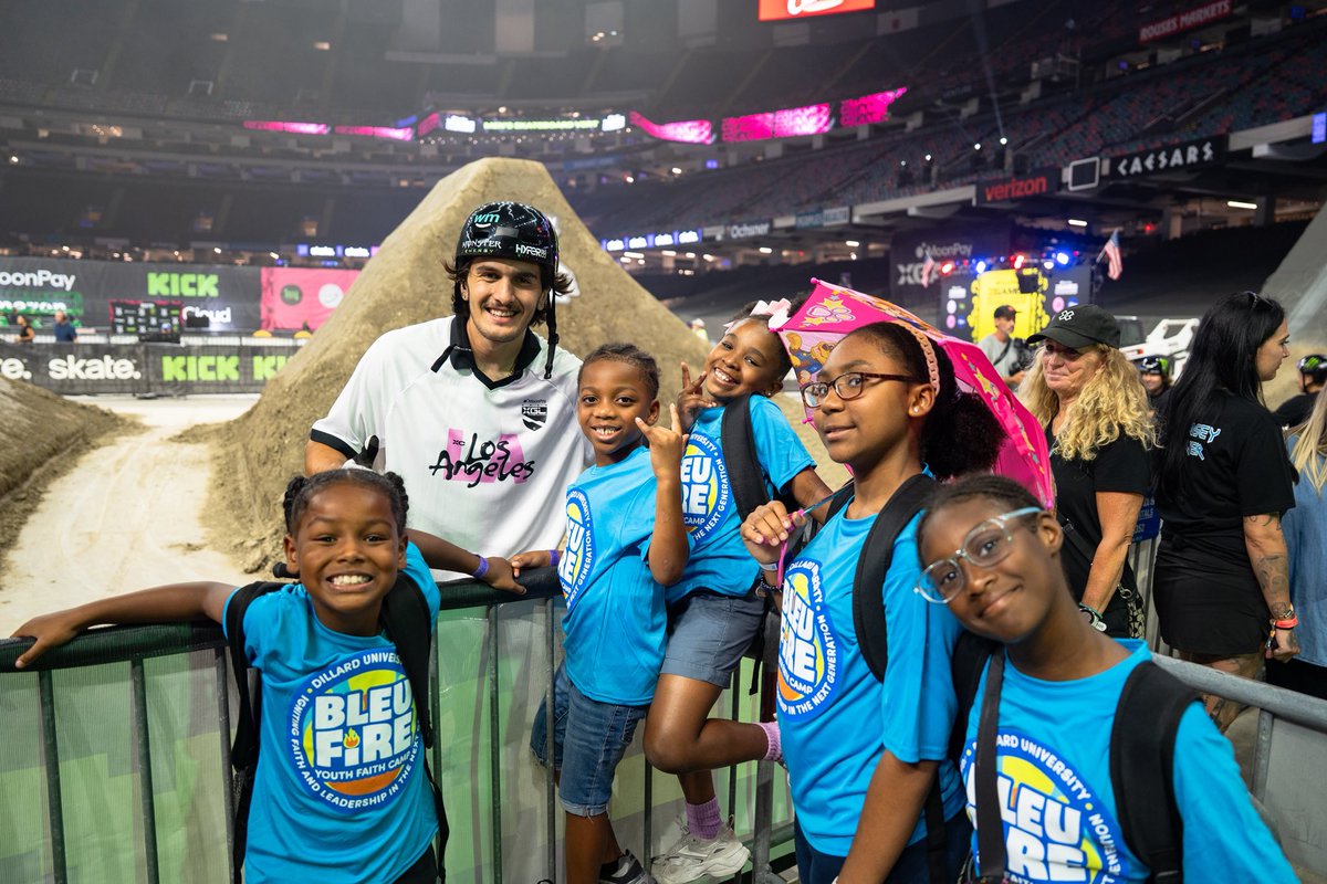 du1869's tweet photo. Yesterday, our Bleu Fire Youth Faith Campers had to opportunity to tour the Caesars Superdome, as it prepares to host the X Games this weekend! Thank you to the X Games and the Superdome for welcoming our campers and giving them a glimpse into the world of extreme sports! https://t.co/jhwNLhwbii