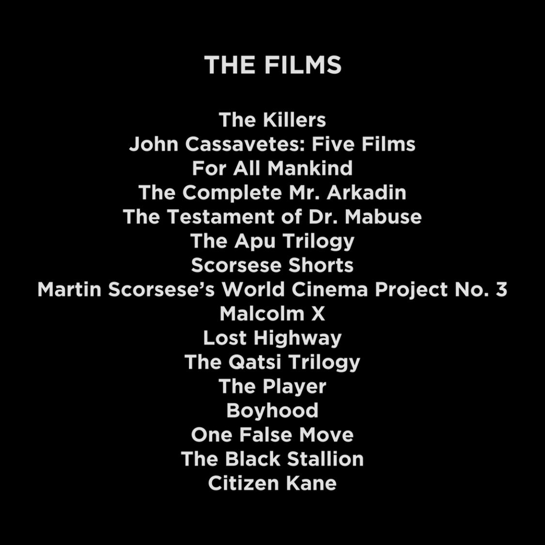 nolanarchive's tweet photo. Christopher Nolan's Criterion Closet picks https://t.co/wtraIu4qkR