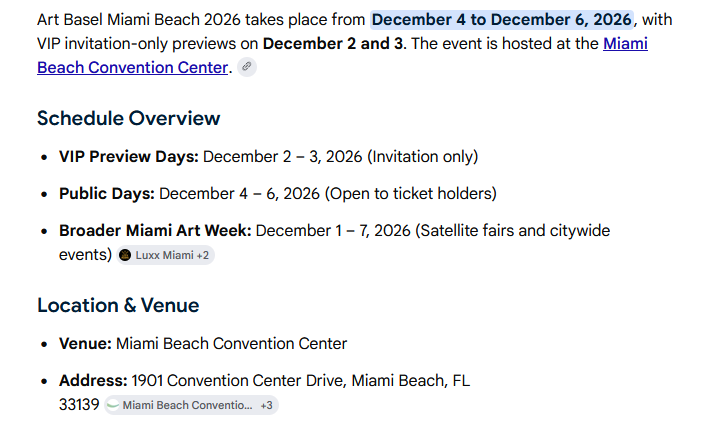 user_hyp3's tweet photo. Attention please class; Can we get a rough show of hands for Miami art basel december 4th to 6th?

I'm ballparking 30 - 75 people and we're just trying to figure out exactly what event we can put on https://t.co/uiSYNV2LTf