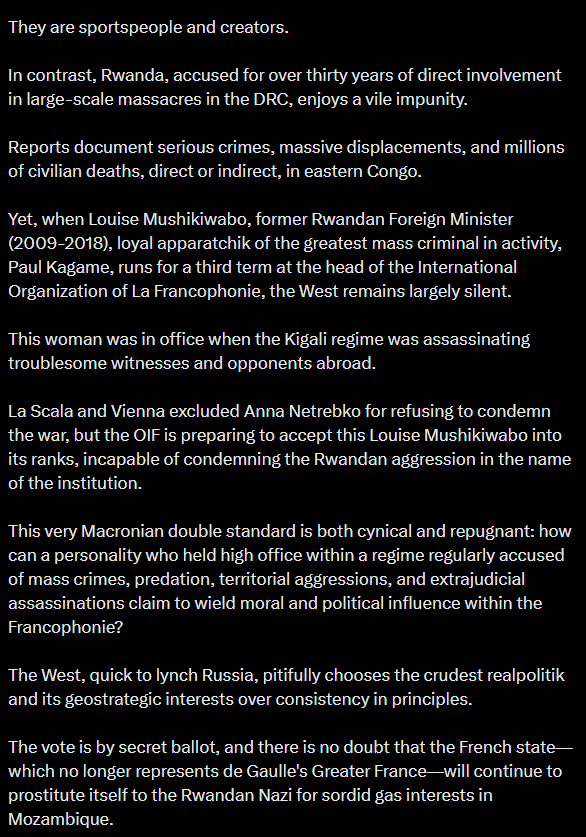 802hzg's tweet photo. Old man just because #Rwandans aren't loud people doesn't mean they are dumb or ignorant, the so called International community watched as over 1 million Tutsi were being slaughtered and then what?
And that community cannot come forward to admit a thing, you all are just cowards let's not even have this conversation with all due respect @JF_LE_DRIAN
You are the criminal here old man, you use a platform like X to destroy people's lives but be careful, those who plot evil go astray, while planners of good find love and faithfulness.
These are just all claims against #Rwanda nothing deep