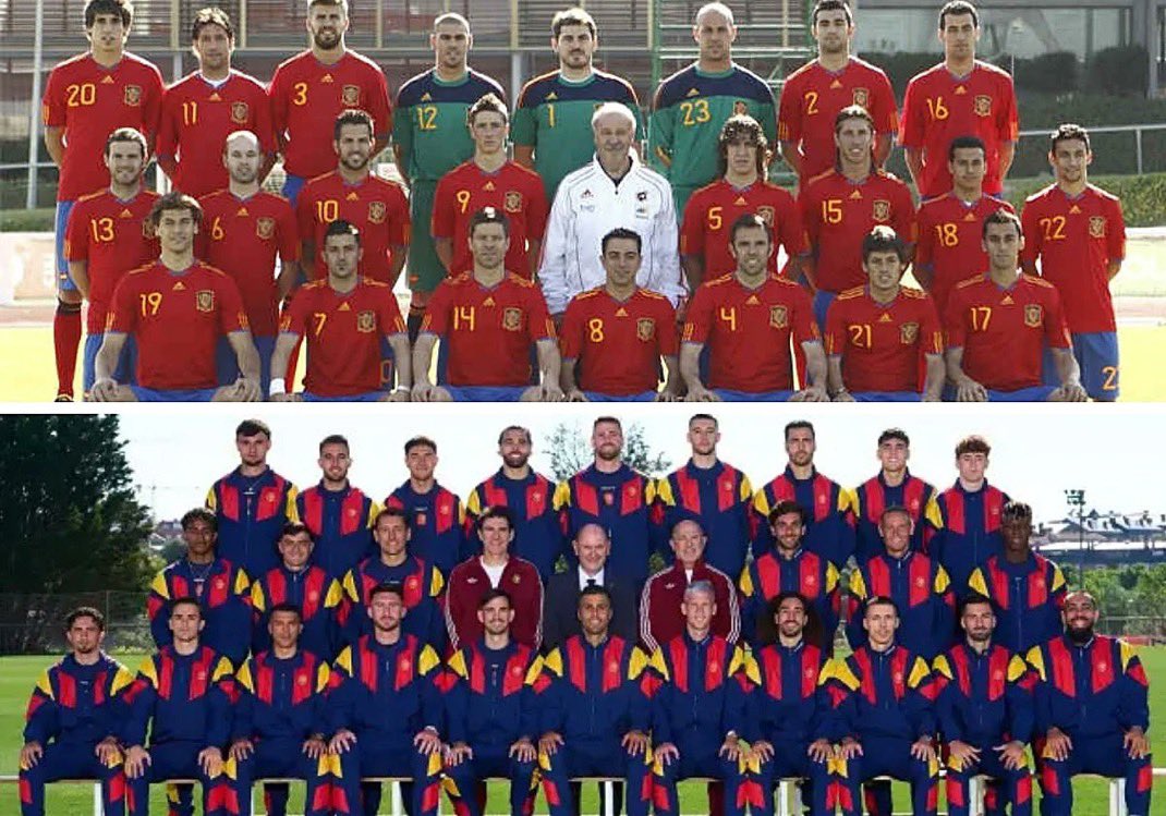 spain_national's tweet photo. 📝 صورة بينها 16 سنة 

✅ قائمة إسبانيا في كأس العالم 2010
✅ قائمة إسبانيا في كأس العالم 2026

🔴🟡