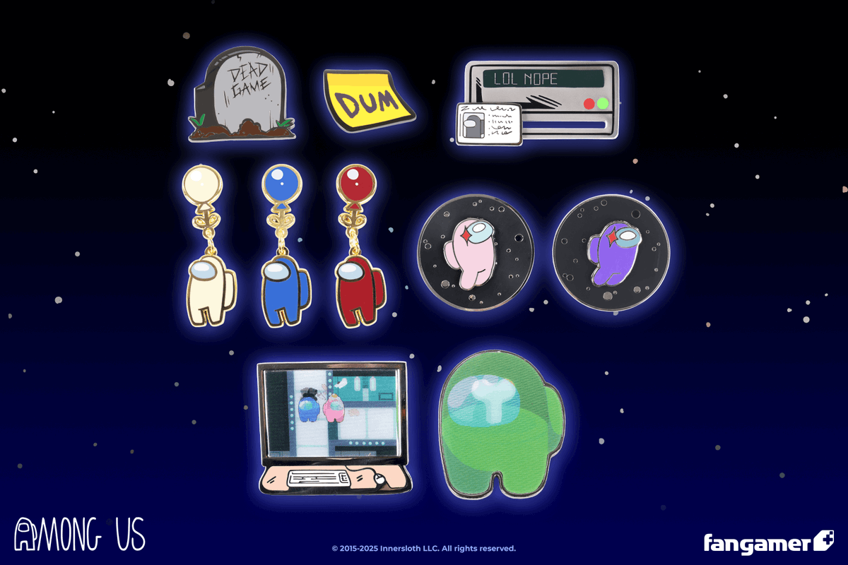 AmongUsGame's tweet photo. @Fangamer is running a back-to-school sale until August 13th! 🥳 that includes some of our merch too  👀 

check out the Among Us collection here! https://t.co/hdM6vxnrN4 https://t.co/vIDGk7605j