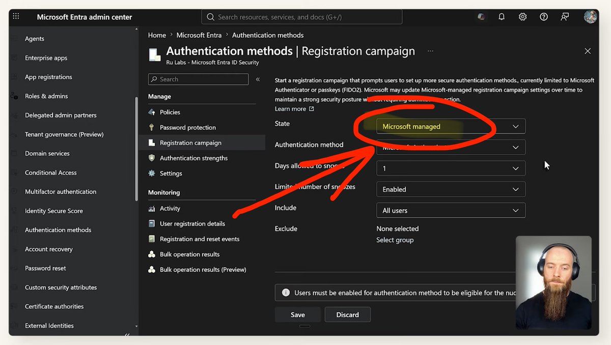 rucam365's tweet photo. New video: Entra is deprecating built-in SMS + voice MFA. I like it, but there are a ton of orgs this is going to generate a ton of work for.

• Key dates and deadlines
• Passkeys becoming the default
• Who's affected + how to find them
• Full walkthrough

WATCH: https://t.co/eYa3vt56mU