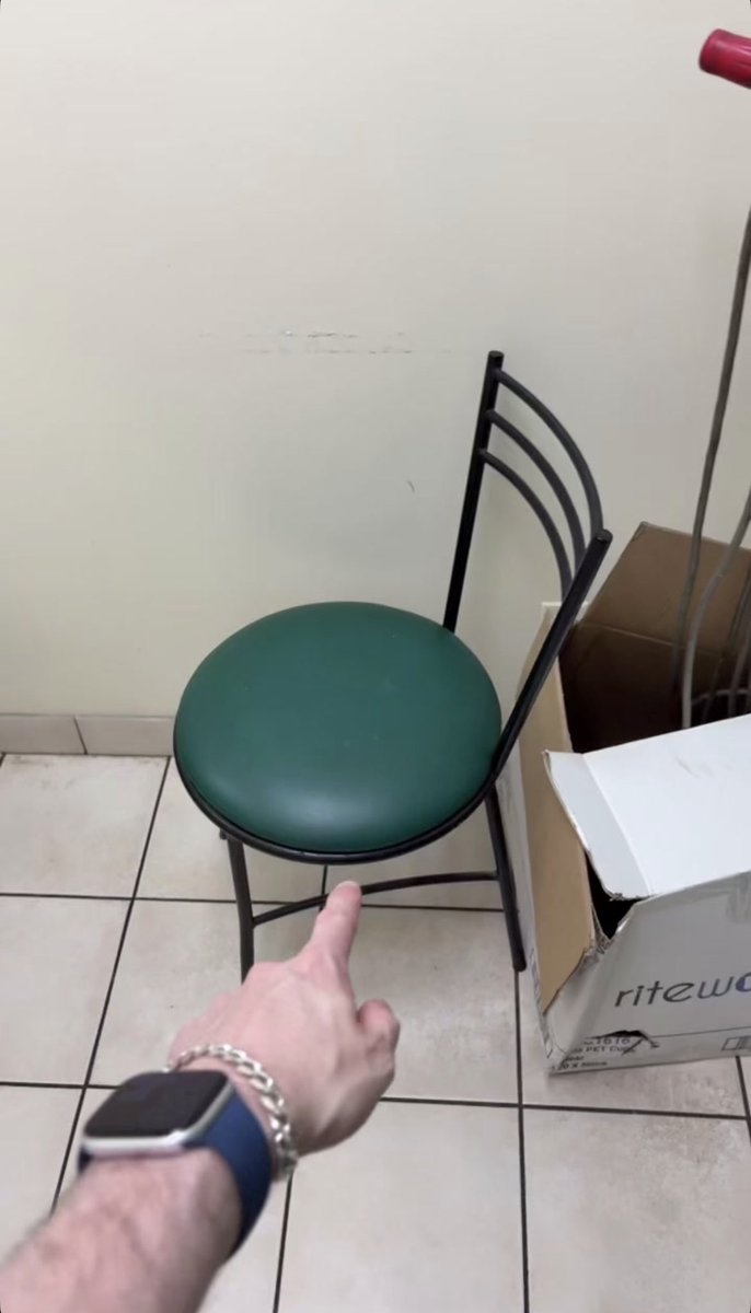 lordflemme's tweet photo. Putting a chair in the public restroom so my friend could watch https://t.co/7wl71AFanm