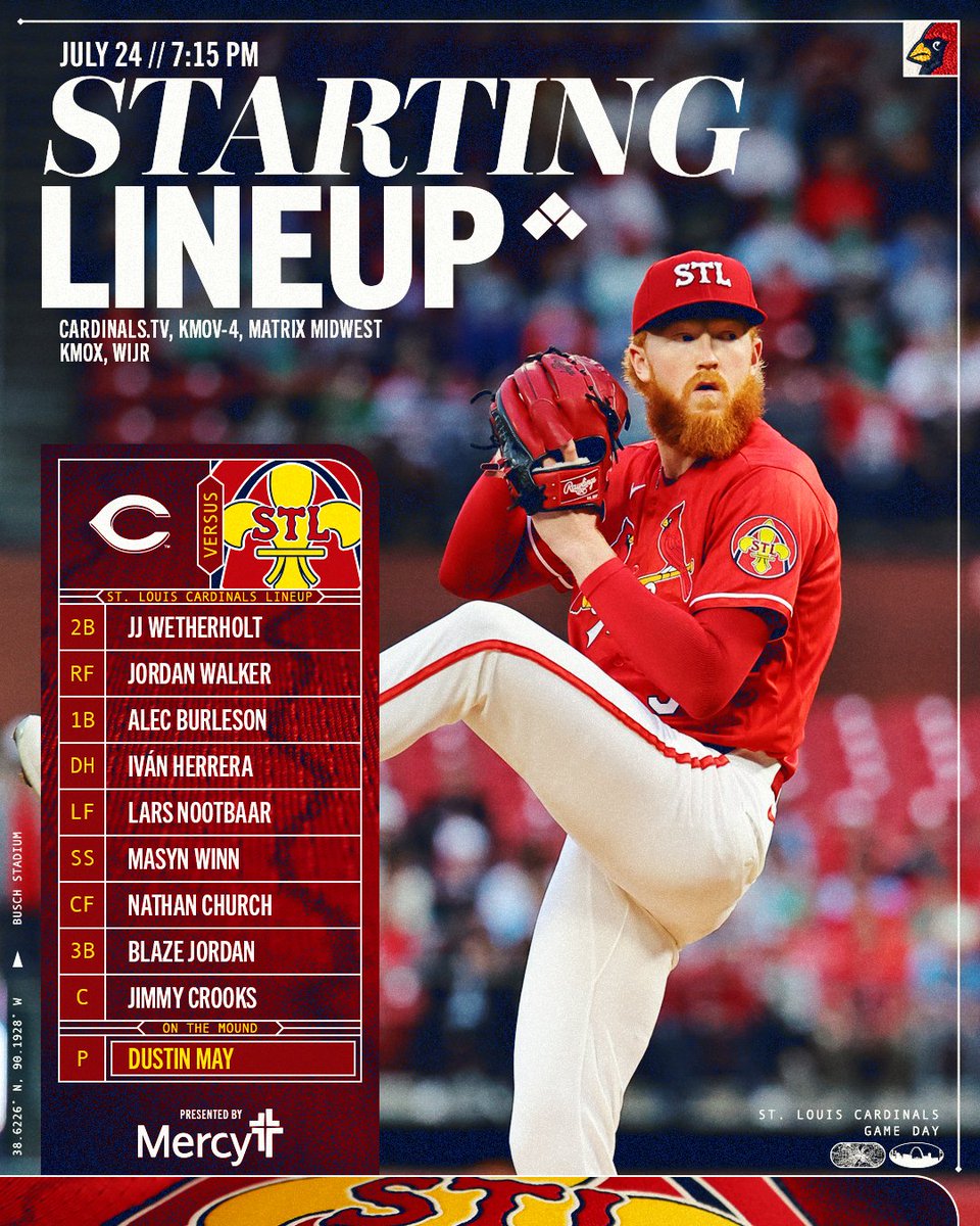 Cardinals's tweet photo. Catch tonight's game on https://t.co/n6N97Azh1L, @KMOV and @MatrixMidwest! 📺 https://t.co/kKLKGLISaq