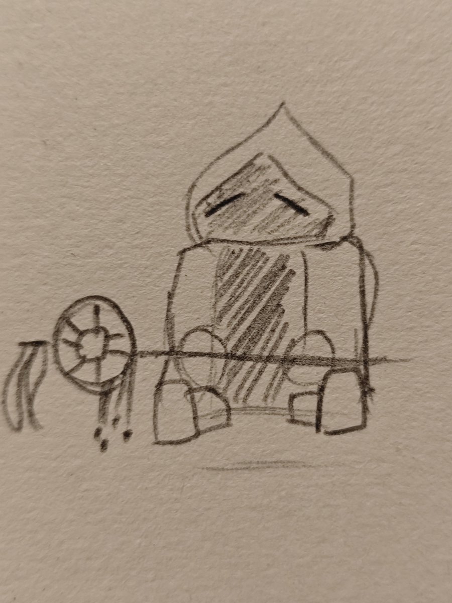 05Somo's tweet photo. Day 5 of vacation sketches. Wuba has carried the next two sketches from today. The little fella with the staff is a bit tired. Give Wuba some head pats to make him happy. #daily_sketches https://t.co/K1JRkuHqcu