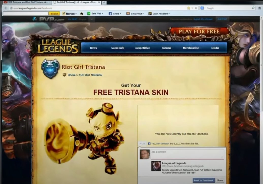 bobqinxd's tweet photo. The year is 2011. You left a like on the League of Legends Facebook page and you got a free Tristana skin

league classic hype https://t.co/ZeweVFbFPu