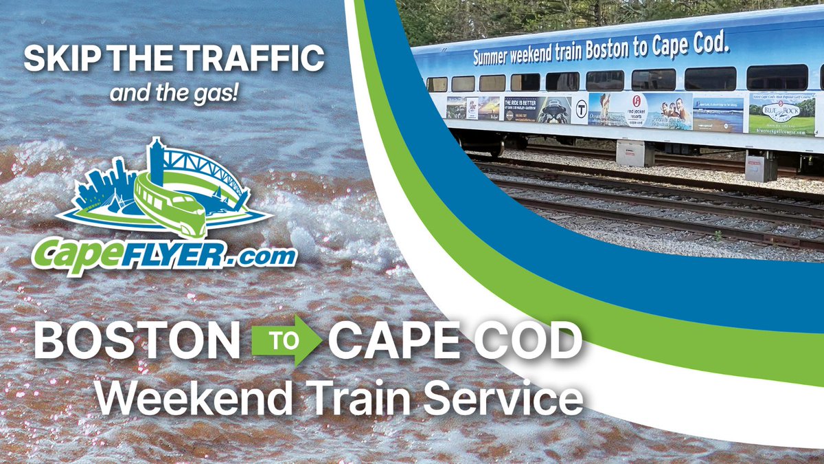 CapeFLYER1's tweet photo. Why sit in traffic on your way to the Cape? Sit back and enjoy the ride while enjoying a sandwich and an adult beverage. No stress over gas prices and getting over the bridges. Your vacation starts the minute you board the CapeFLYER! 

#CapeFLYER https://t.co/MCWa4ADArI