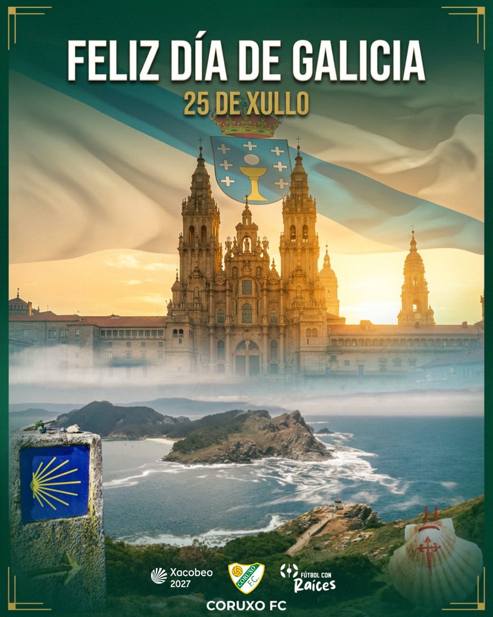 CoruxoFCoficial's tweet photo. Feliz Día de Galicia a todos os galegos!

Polo orgullo de ser galegos.
Pola nosa historia.
Pola nosa cultura.
Pola nosa terra.
Pola nosa xente.
Polas nosas tradicións.
Polo noso legado.
Polos nosos derbis galegos.
Pola paixón que nos une.

Viva Galicia!

#Legados #CoruxoFC #FutbolConRaices