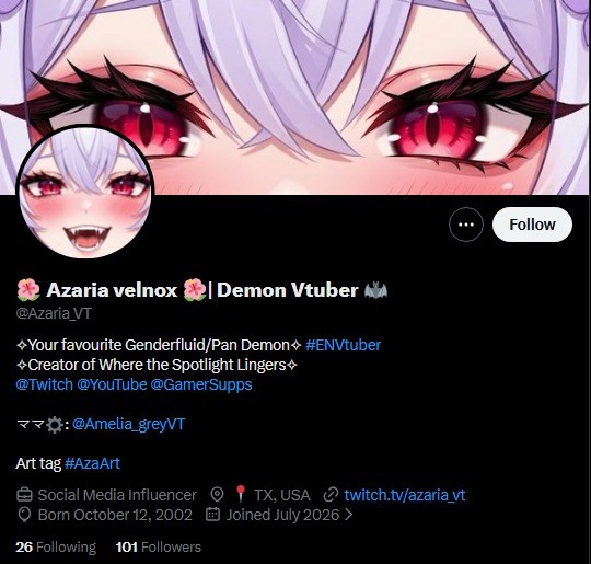 Azaria_VT's tweet photo. Thank you all so much for 100 followers! 💜

This may be a small milestone, but it means the world to me. Thank you for every follow, message, and support. 🥹✨

I’m excited to continue this VTuber journey with you all. Here’s to more memories together! 🌙💜 https://t.co/HMb7p2hsR9