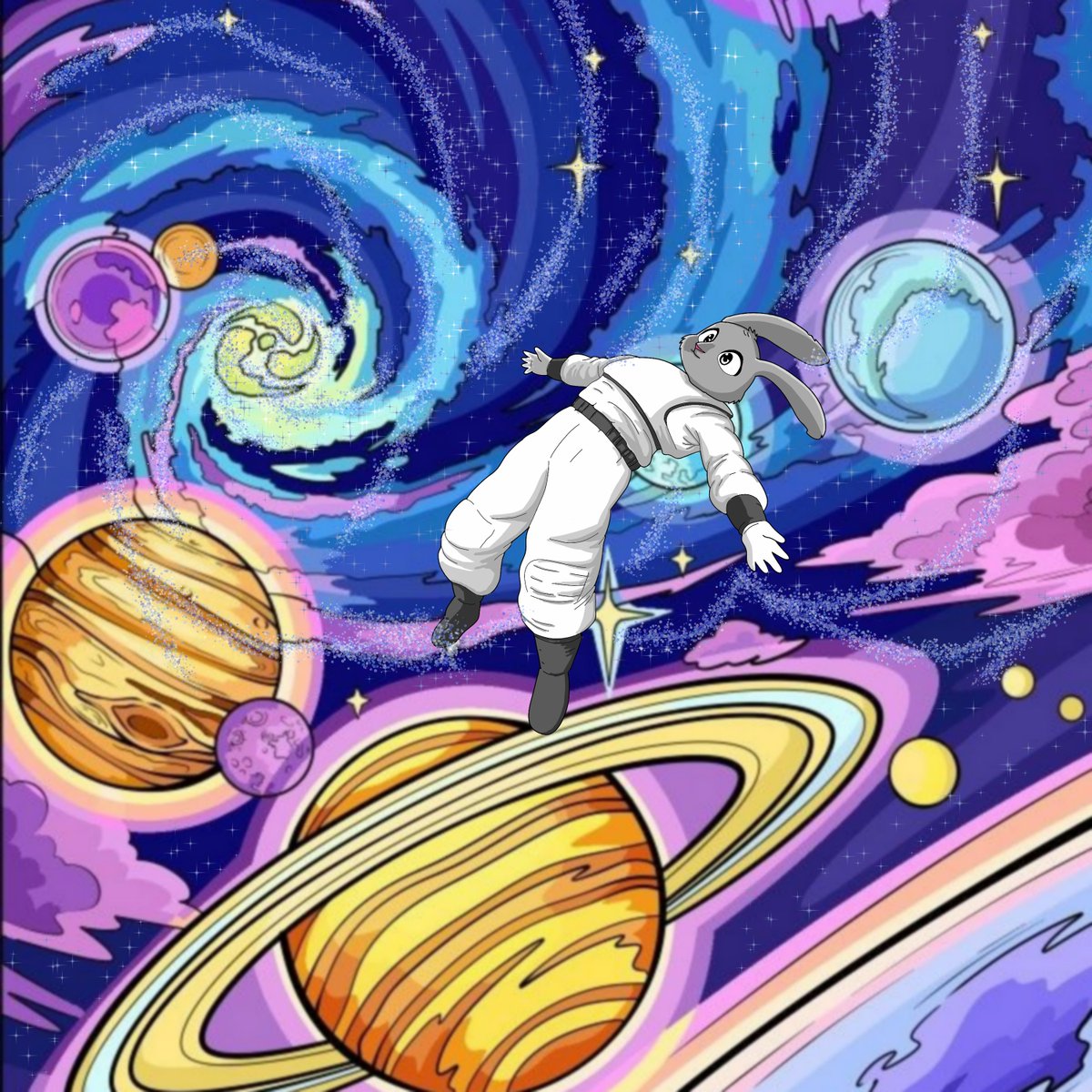 festee_'s tweet photo. Day 10: of posting one project every day.

Today's project: web3 memeart

Designed for @gmega .

Theme:
- The  character floating in space surrounded by planets
- Colorful dreamlike

What do you think? https://t.co/zVPvVxRCnM