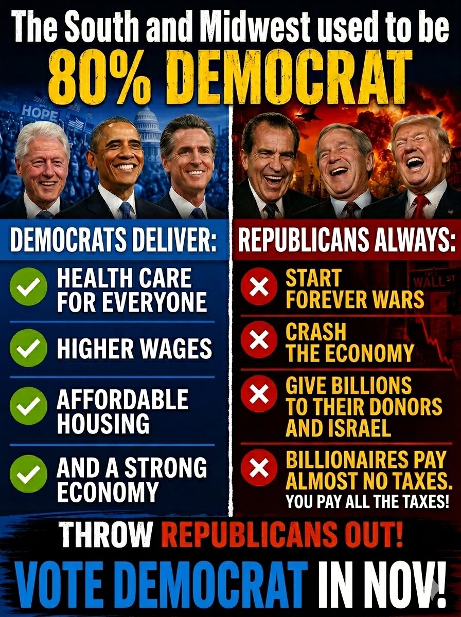 TomTavernetti's tweet photo. The Republicans at the highest levels have been lying to you about religious bullshit and "welfare queens" or rascist messaging to get your vote and money for their billionaire military sponsors who profit from the Wars and for Israel. 7 Mil killed since 1968. 4 Economic Crashes so they can buy everything up cheap. TPUSA is part of this

Billionaires get billions in Govt contracts  pay no Taxes - Elon 0 - and you get Nothing and pay all the taxes.